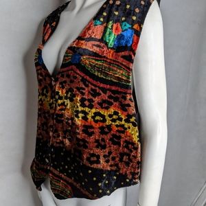 Boho Vintage Furry Vest Wild Print Streetwear Club